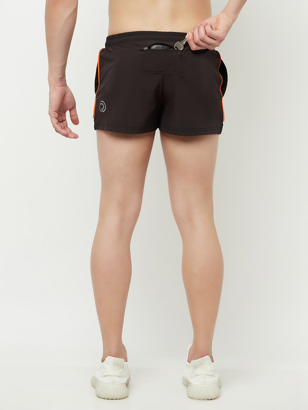 Men's Sports Shorts with Zipper Pocket- White TRUEREVO™
